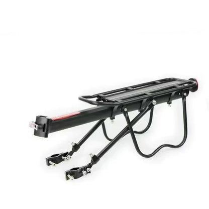 Bicycle Rear Shelf Aluminum Black for Mountain and Road Bikes