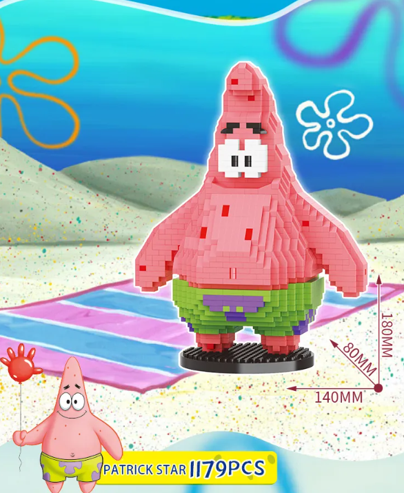 1179pcs Patrick Star Toys