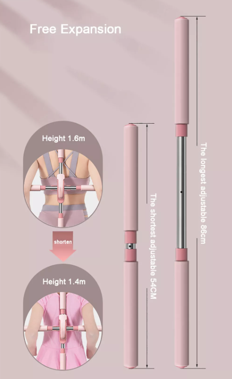 Stick Hunchback Corrector - 80cm Stainless Steel Body Training, Standing Gym