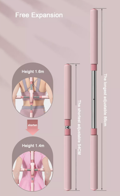 Stick Hunchback Corrector - 80cm Stainless Steel Body Training, Standing Gym