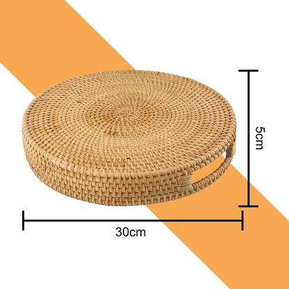 Handwoven Rattan Wicker Storage Basket