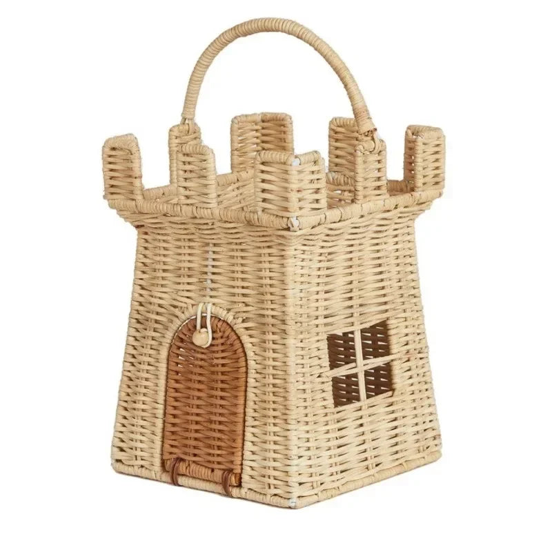 Rattan Woven Hand-Woven Picnic and Storage Basket
