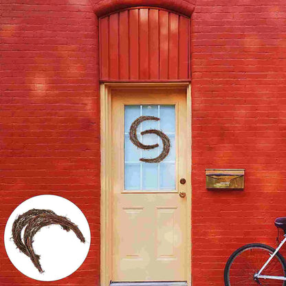 Moon Shaped Rattan Wreath Frames