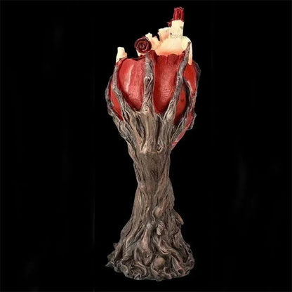 Red Anatomical Heart Tree with Greenman Trunk