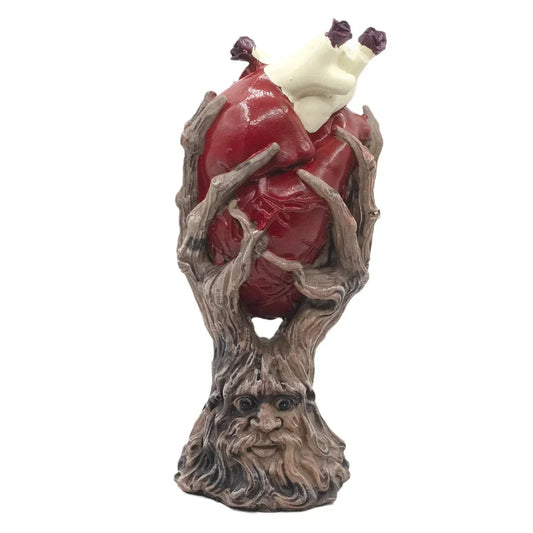 Red Anatomical Heart Tree with Greenman Trunk