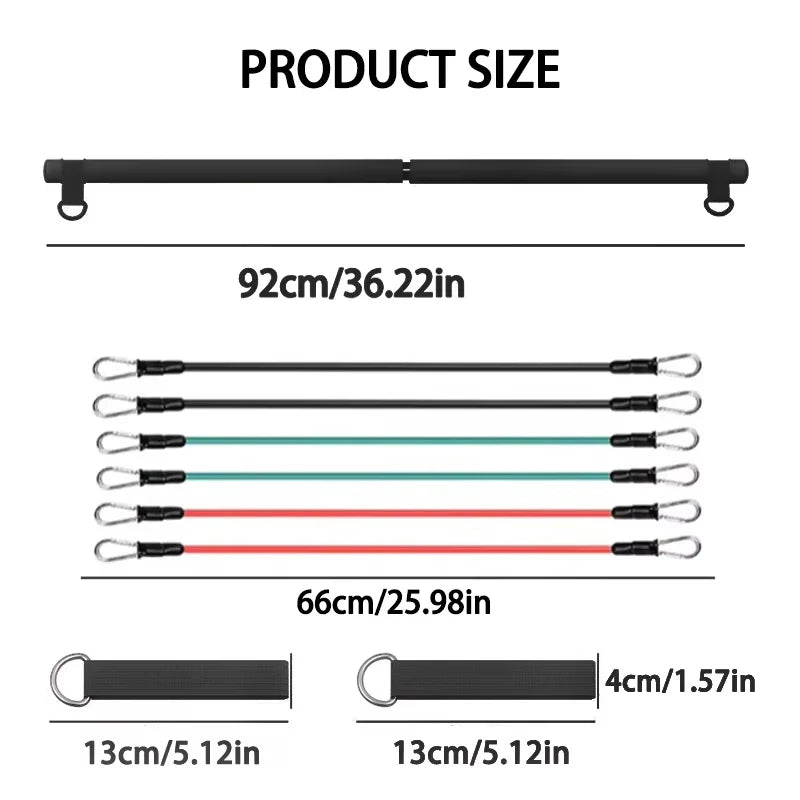 Resistance Band Pilates Stick Home Fitness Kit