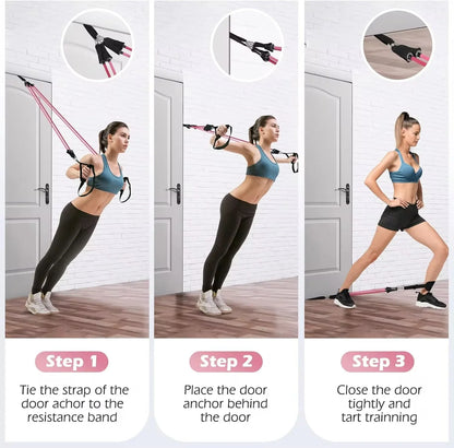 Resistance Band Pilates Stick Home Fitness Kit
