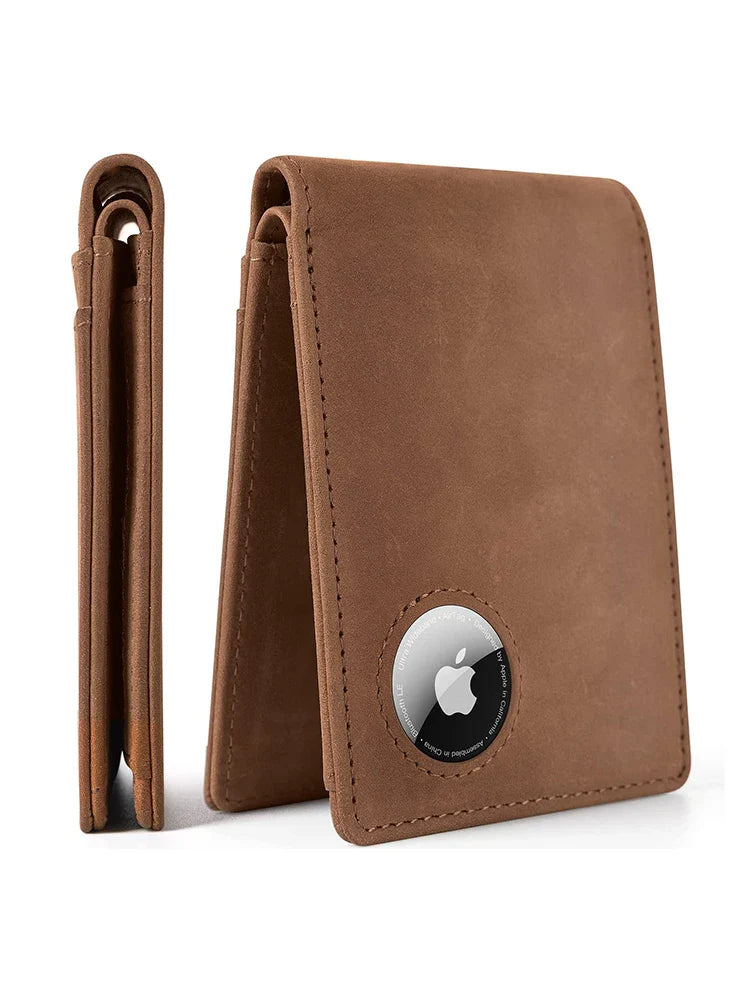 Men's Wallet Leather RFID with Air Tag Slot