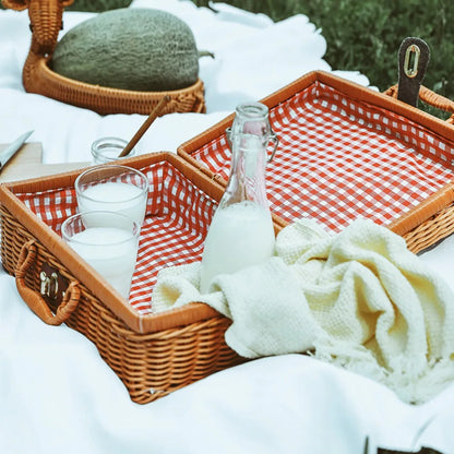 Retro Rattan Woven Storage Basket