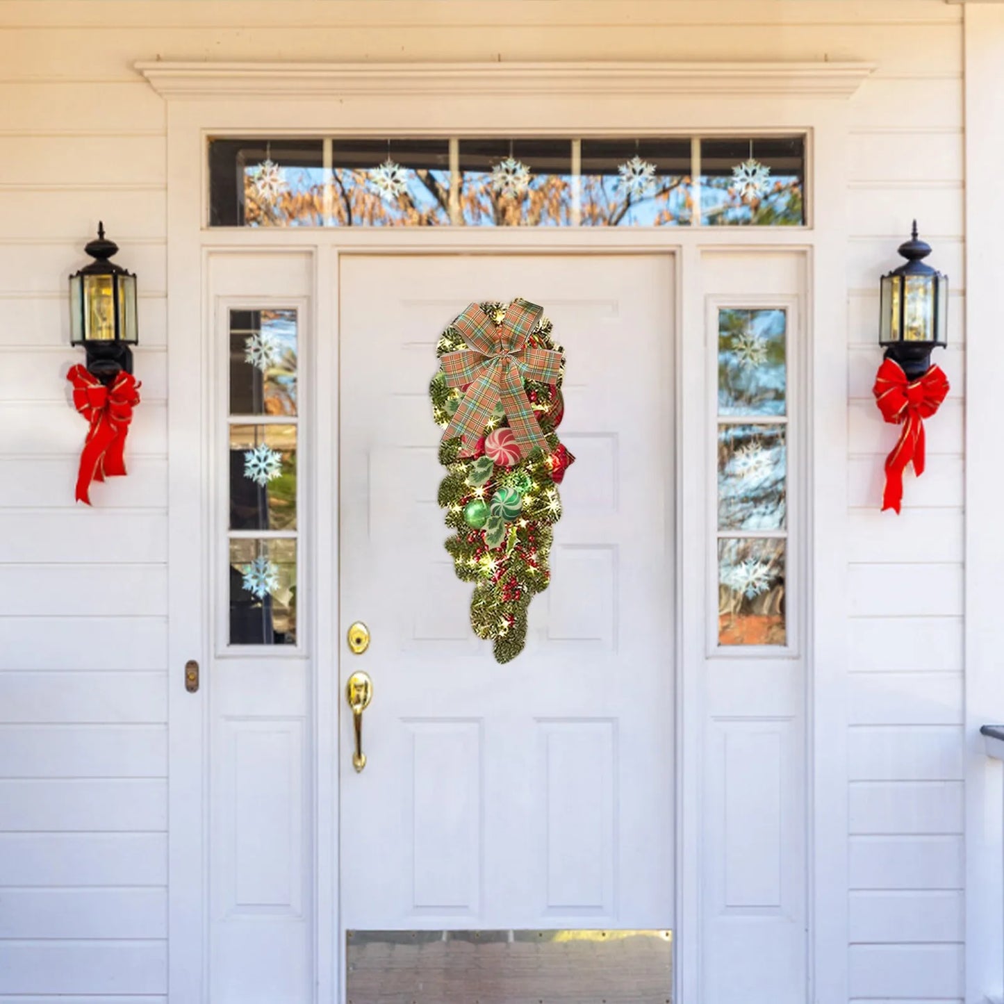 Christmas Vine Garland Wreath Door Hanger Ornament