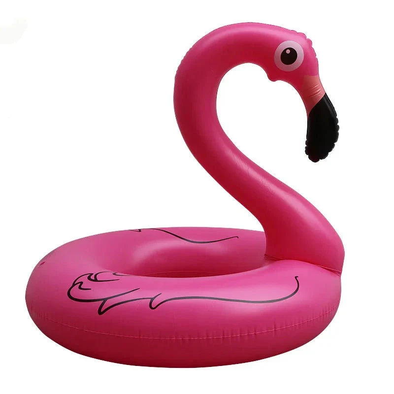 Inflatable Flamingo Swimming Ring for Adults