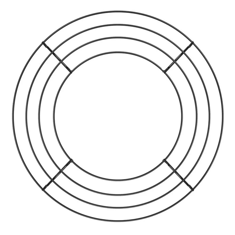 Round Hoop DIY Christmas Decoration Wire Wreath Frame