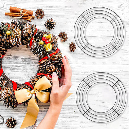 Round Hoop DIY Christmas Decoration Wire Wreath Frame