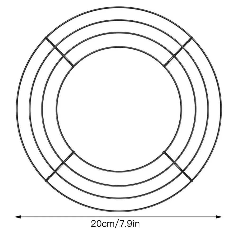 Round Hoop DIY Christmas Decoration Wire Wreath Frame