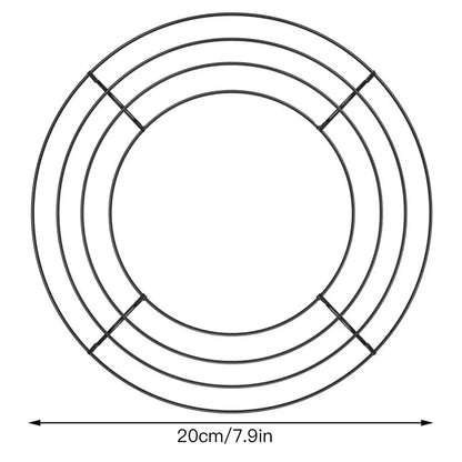 Round Hoop DIY Christmas Decoration Wire Wreath Frame