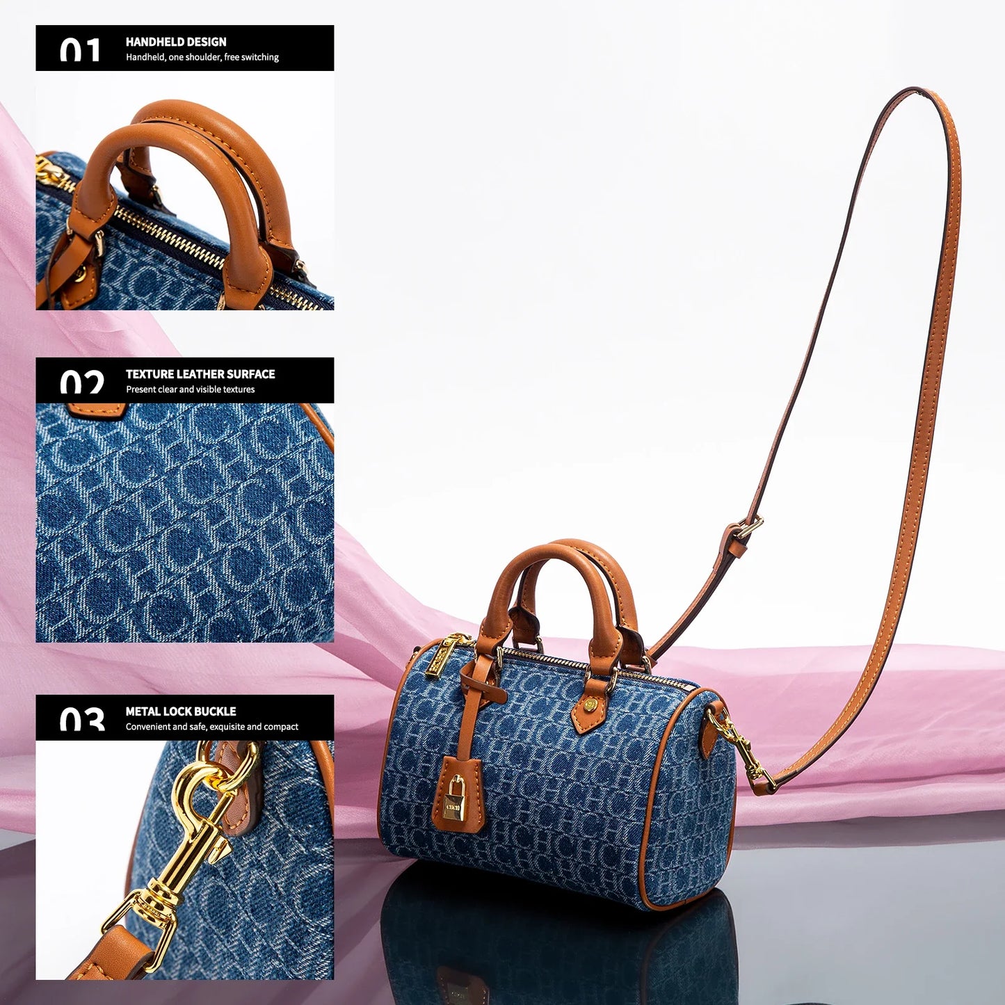 Women's Shoulder Bag PU Leather Saddle Design