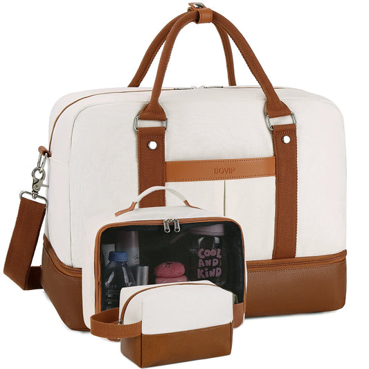 Travel Tote Duffel Bag with Shoe Compartment