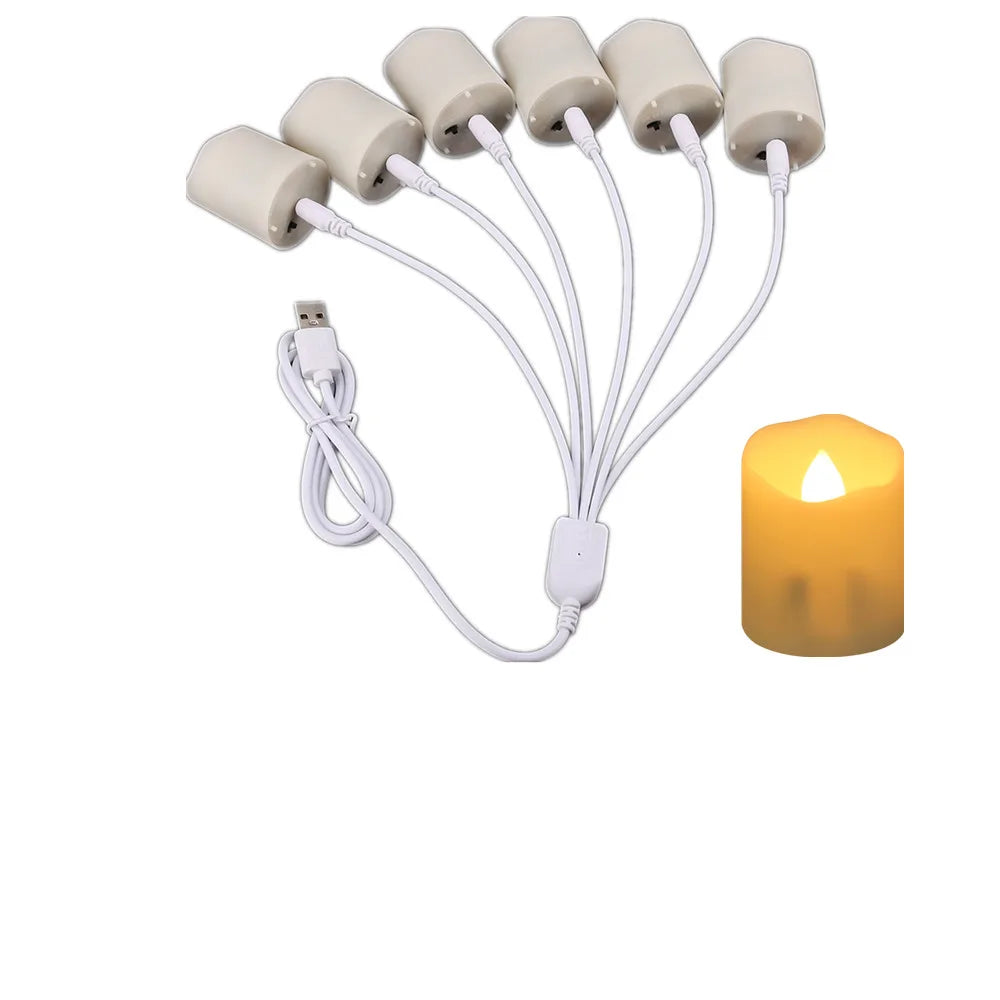 6-Pack Rechargeable LED Tealight Candles with Remote And Timer White