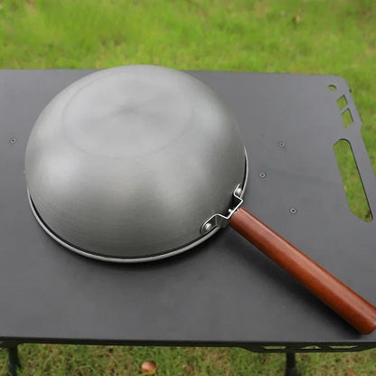 Camping Frying Pan Folding Handle Dark Grey