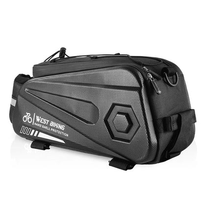 8.6L Hard Shell Waterproof Bicycle Trunk Bag Black