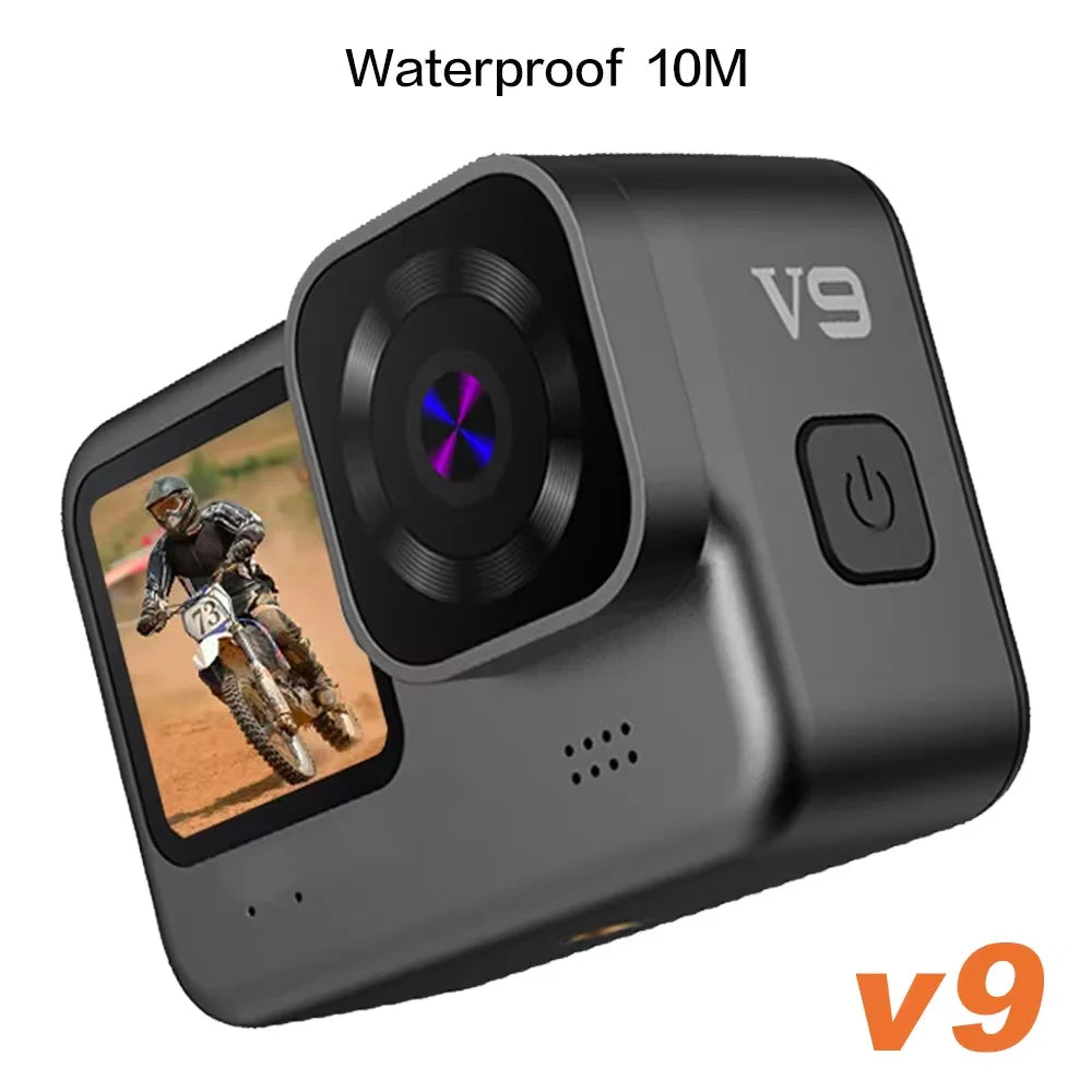 5K Action Camera Dual Screen 60FPS 4K Sports Cam Black