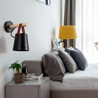 Nordic Modern Wooden Wall Lamp