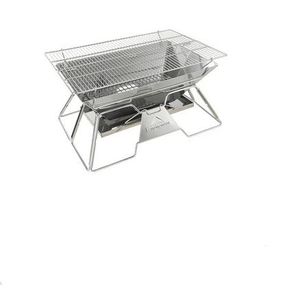 Folding Portable Barbecue Grill Camping Silver