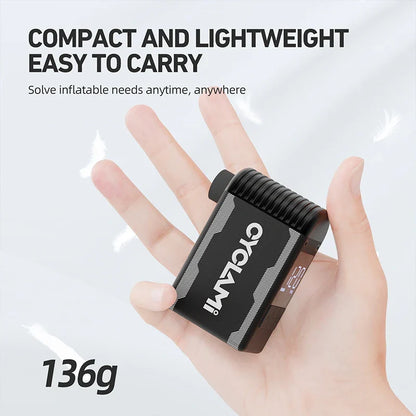 120 PSI Portable Electric Bike Air Pump Mini Fast Tire Inflator Black