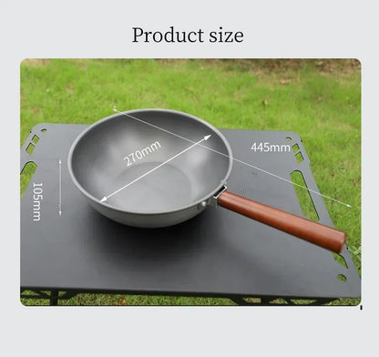 Camping Frying Pan Folding Handle Dark Grey