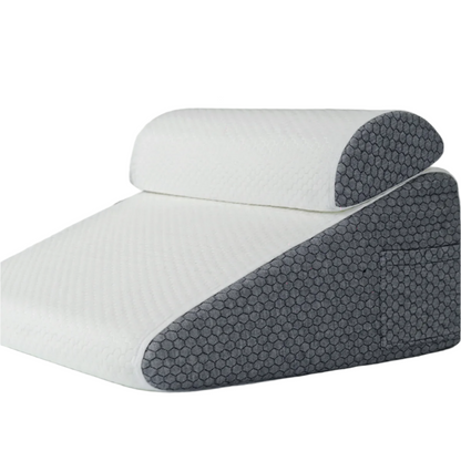 2-Piece Memory Foam Wedge Pillow Set Triangle Neck Support Dark Grey