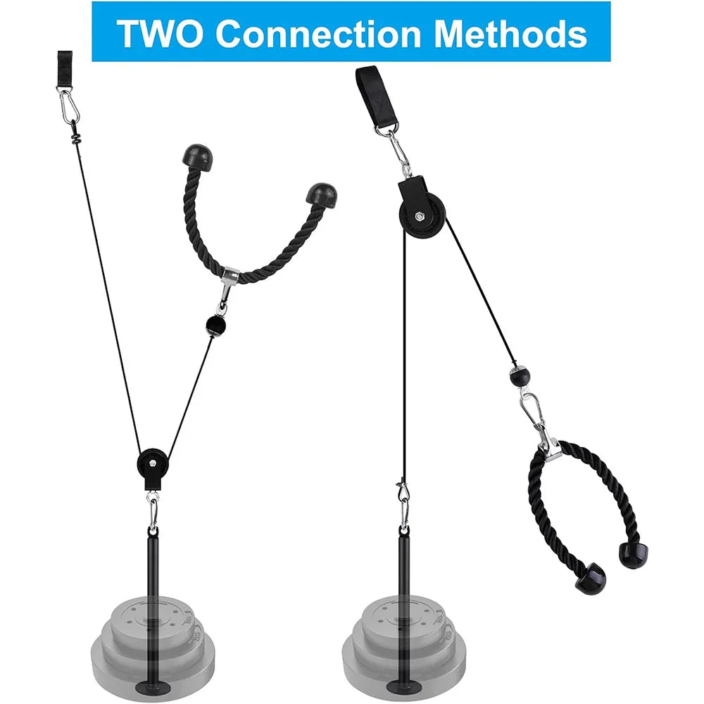 Pulley Cable System Pull Down Lift Attachment Black