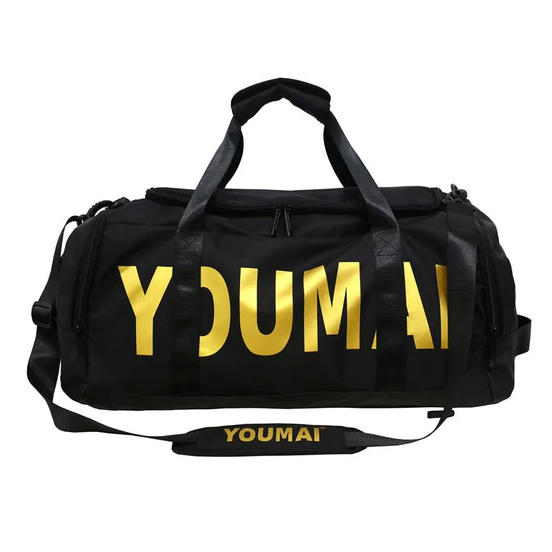 Waterproof Dry-Wet Separation Backpack Duffel Black