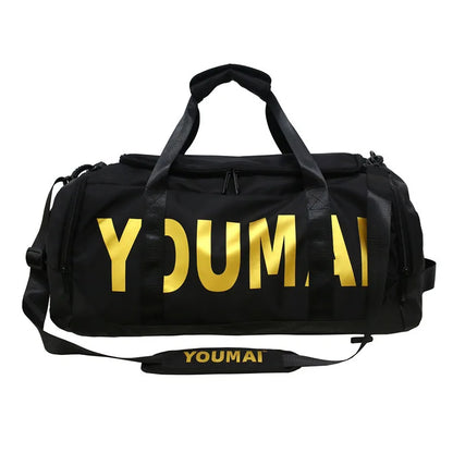Waterproof Dry-Wet Separation Backpack Duffel Black
