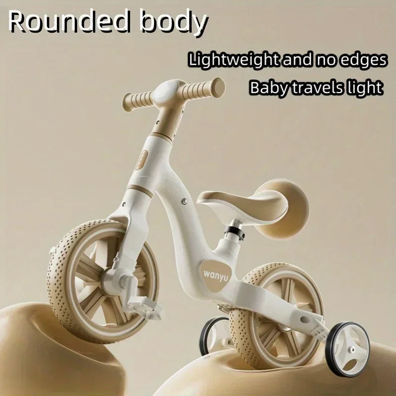 Kids Balance Trike with Training Wheels (2-in-1)