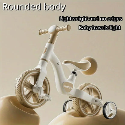 Kids Balance Trike with Training Wheels (2-in-1)