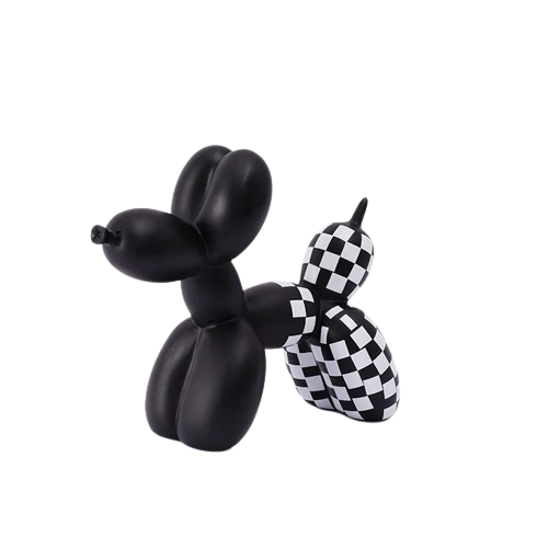 Chic Plaid Balloon Dog Ornament
