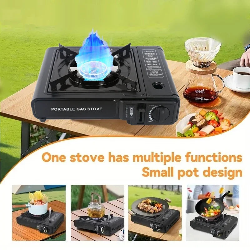 Camping Gas Stove Propane Cassette Burner Black