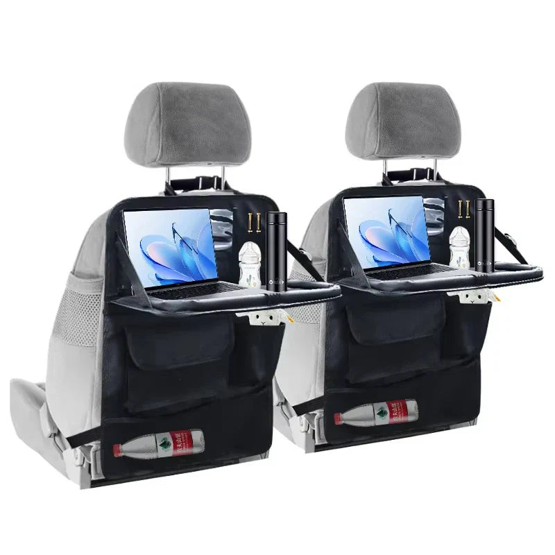 2Pcs Car Seat Back Storage Bag Multi-Pocket Backseat Organizer Black