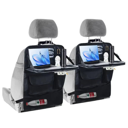 2Pcs Car Seat Back Storage Bag Multi-Pocket Backseat Organizer Black