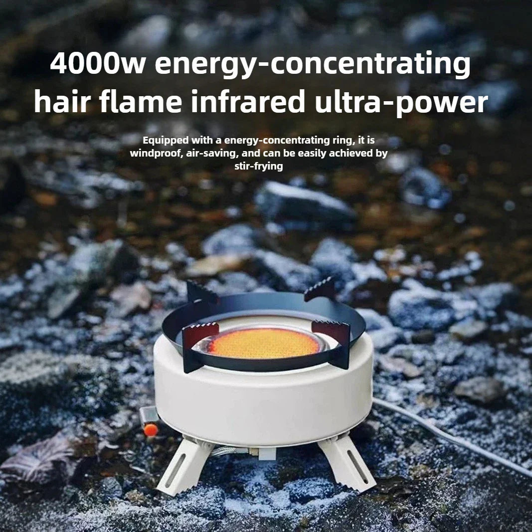 12800W Infrared Camping Gas Stove White