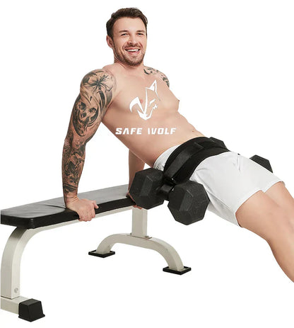 Hip Thrust Belt Glute Bridge Pad Workout with Dumbbells Kettlebells for Squats Lunges Bridges Dips Training Home Gym Equipment