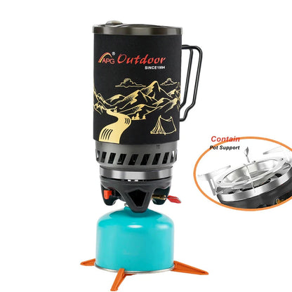 1400ml Heat Exchanger Camping Stove Black