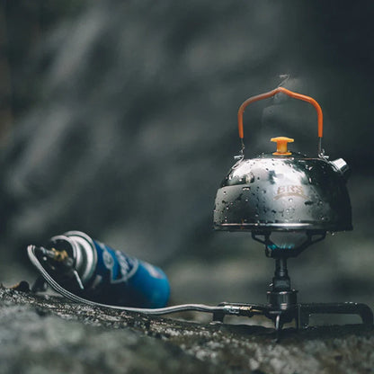 Titanium Outdoor Gas Stove 2700W Mini Camping Burner Silver