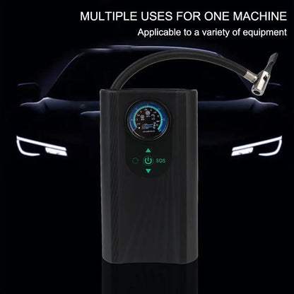 Handheld 12V Electric Air Compressor Quick Inflating Tire Pump Black