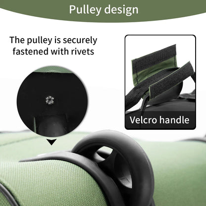 Wheeled Outdoor Travel Storage Bag Green