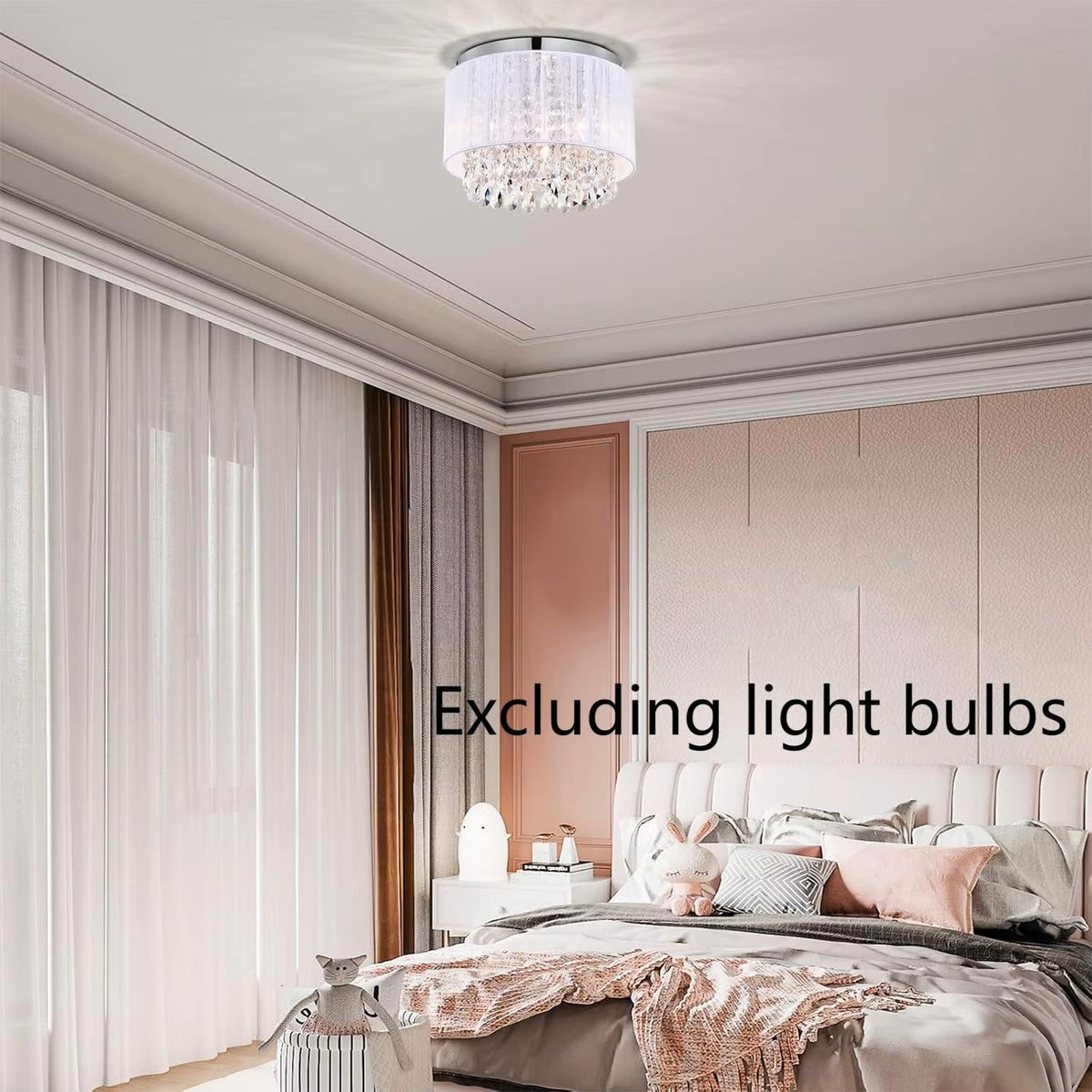 White Crystal Ceiling Light