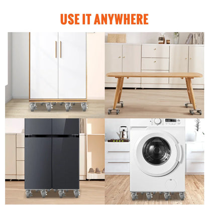 4pcs Industrial Machinery Mover - 360° Rotation, Heavy Furniture Transport