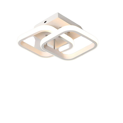 LED Corridor Ceiling Chandelier - White Lampshade, Cold White Lighting