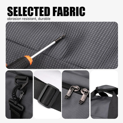 Roller Travel Duffel Bag with Fixed Casters Grey