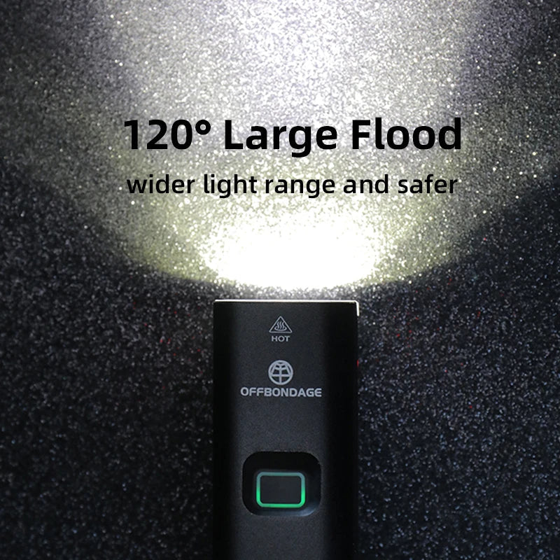 1000 Lumen USB Rechargeable Bike Front Light 4800mAh Black